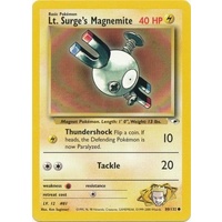 Lt. Surge's Magnemite 80/132 Gym Heroes Unlimited Common Pokemon Card NEAR MINT TCG