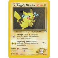 Lt. Surge's Pikachu 81/132 Gym Heroes Unlimited Common Pokemon Card NEAR MINT TCG