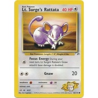 Lt. Surge's Rattata 82/132 Gym Heroes Unlimited Common Pokemon Card NEAR MINT TCG