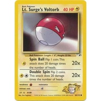 Lt. Surges's Voltorb 84/132 Gym Heroes Unlimited Common Pokemon Card NEAR MINT TCG