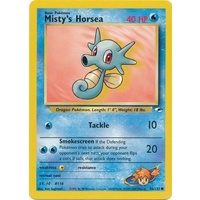 Misty's Horsea 86/132 Gym Heroes Unlimited Common Pokemon Card NEAR MINT TCG