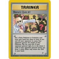 Blaine's Quiz #1 97/132 Gym Heroes Unlimited Rare Trainer Pokemon Card NEAR MINT TCG