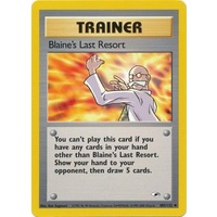 Blaine's Last Resort 105/132 Gym Heroes Unlimited Uncommon Trainer Pokemon Card NEAR MINT TCG