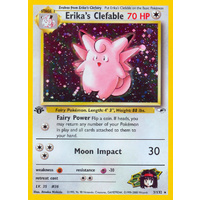 Erika's Clefable 3/132 Gym Heroes 1st Edition Holo Rare Pokemon Card NEAR MINT TCG