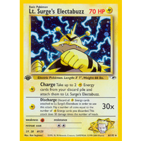 Lt. Surge's Electabuzz 6/132 Gym Heroes 1st Edition Holo Rare Pokemon Card NEAR MINT TCG