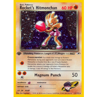 Rocket's Hitmonchan 11/132 Gym Heroes 1st Edition Holo Rare Pokemon Card NEAR MINT TCG