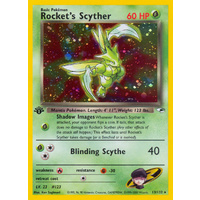 Rocket's Scyther 13/132 Gym Heroes 1st Edition Holo Rare Pokemon Card NEAR MINT TCG