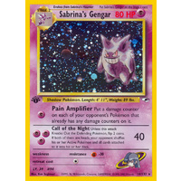 Sabrina's Gengar 14/132 Gym Heroes 1st Edition Holo Rare Pokemon Card NEAR MINT TCG