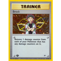 Brock 15/132 Gym Heroes 1st Edition Holo Rare Pokemon Card NEAR MINT TCG