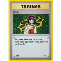 Erika 16/132 Gym Heroes 1st Edition Holo Rare Pokemon Card NEAR MINT TCG
