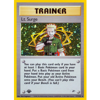 LIGHTLY PLAYED Lt. Surge 17/132 Gym Heroes 1st Edition Holo Rare Pokemon Card TCG