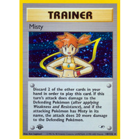 Misty 18/132 Gym Heroes 1st Edition Holo Rare Pokemon Card NEAR MINT TCG