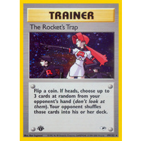 The Rocket's Trap 19/132 Gym Heroes 1st Edition Holo Rare Pokemon Card NEAR MINT TCG
