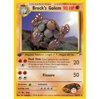 Brock's Golem 20/132 Gym Heroes 1st Edition Rare Pokemon Card NEAR MINT TCG