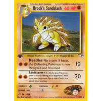 Brock's Sandslash 23/132 Gym Heroes 1st Edition Rare Pokemon Card NEAR MINT TCG