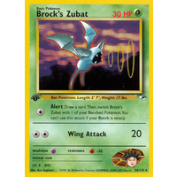 Brock's Zubat 24/132 Gym Heroes 1st Edition Rare Pokemon Card NEAR MINT TCG
