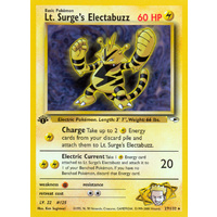 Lt. Surge's Electabuzz 27/132 Gym Heroes 1st Edition Rare Pokemon Card NEAR MINT TCG