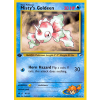 Misty's Goldeen 30/132 Gym Heroes 1st Edition Rare Pokemon Card NEAR MINT TCG