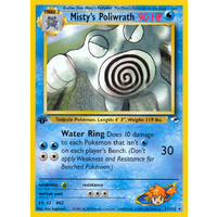 Misty's Poliwrath 31/132 Gym Heroes 1st Edition Rare Pokemon Card NEAR MINT TCG