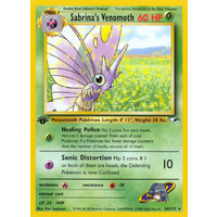 Sabrina's Venomoth 34/132 Gym Heroes 1st Edition Rare Pokemon Card NEAR MINT TCG