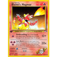 Blaine's Magmar 37/132 Gym Heroes 1st Edition Uncommon Pokemon Card NEAR MINT TCG