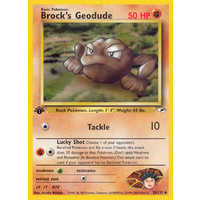 Brock's Geodude 38/132 Gym Heroes 1st Edition Uncommon Pokemon Card NEAR MINT TCG
