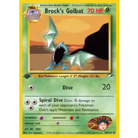 Brock's Golbat 39/132 Gym Heroes 1st Edition Uncommon Pokemon Card NEAR MINT TCG