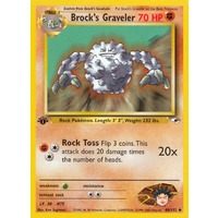Brock's Graveler 40/132 Gym Heroes 1st Edition Uncommon Pokemon Card NEAR MINT TCG