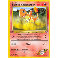 Blaine's Charmander 61/132 Gym Heroes 1st Edition Common Pokemon Card NEAR MINT TCG
