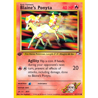 Blaine's Ponyta 63/132 Gym Heroes 1st Edition Common Pokemon Card NEAR MINT TCG