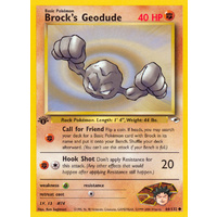 Brock's Geodude 66/132 Gym Heroes 1st Edition Common Pokemon Card NEAR MINT TCG