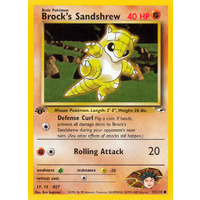 Brock's Sandshrew 71/132 Gym Heroes 1st Edition Common Pokemon Card NEAR MINT TCG