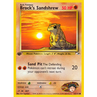 Brock's Sandshrew 72/132 Gym Heroes 1st Edition Common Pokemon Card NEAR MINT TCG