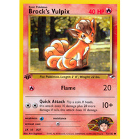 Brock's Vulpix 73/132 Gym Heroes 1st Edition Common Pokemon Card NEAR MINT TCG