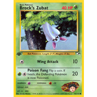 Brock's Zubat 74/132 Gym Heroes 1st Edition Common Pokemon Card NEAR MINT TCG