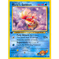 Misty's Goldeen 85/132 Gym Heroes 1st Edition Common Pokemon Card NEAR MINT TCG