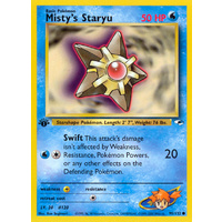 Misty's Staryu 90/132 Gym Heroes 1st Edition Common Pokemon Card NEAR MINT TCG