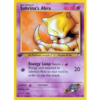 Sabrina's Abra 91/132 Gym Heroes 1st Edition Common Pokemon Card NEAR MINT TCG