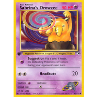 Sabrina's Drowzee 92/132 Gym Heroes 1st Edition Common Pokemon Card NEAR MINT TCG