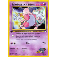 Sabrina's Mr. Mime 94/132 Gym Heroes 1st Edition Common Pokemon Card NEAR MINT TCG