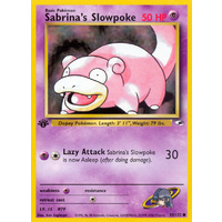 Sabrina's Slowpoke 95/132 Gym Heroes 1st Edition Common Pokemon Card NEAR MINT TCG