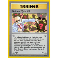 Blaine's Quiz #1 97/132 Gym Heroes 1st Edition Rare Trainer Pokemon Card NEAR MINT TCG