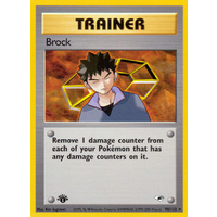 Brock 98/132 Gym Heroes 1st Edition Rare Trainer Pokemon Card NEAR MINT TCG