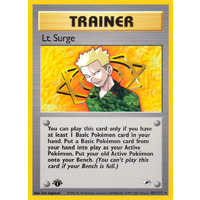 Lt. Surge 101/132 Gym Heroes 1st Edition Rare Trainer Pokemon Card NEAR MINT TCG
