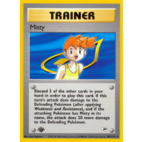 Misty 102/132 Gym Heroes 1st Edition Rare Trainer Pokemon Card NEAR MINT TCG