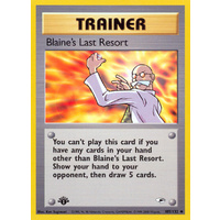 Blaine's Last Resort 105/132 Gym Heroes 1st Edition Uncommon Trainer Pokemon Card NEAR MINT TCG