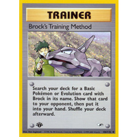 Brock's Training Method 106/132 Gym Heroes 1st Edition Uncommon Trainer Pokemon Card NEAR MINT TCG