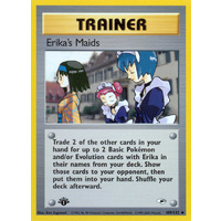 Erika's Maids 109/132 Gym Heroes 1st Edition Uncommon Trainer Pokemon Card NEAR MINT TCG