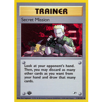 Secret Mission 118/132 Gym Heroes 1st Edition Uncommon Trainer Pokemon Card NEAR MINT TCG