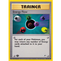Energy Flow 122/132 Gym Heroes 1st Edition Common Trainer Pokemon Card NEAR MINT TCG